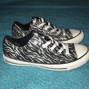 Sparkly Zebra Print Converse